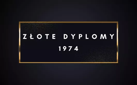 Plakat z napisem Złote Dyplomy 1974