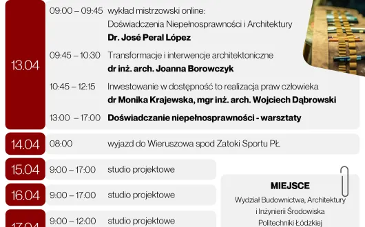 Harmonogram warsztatów