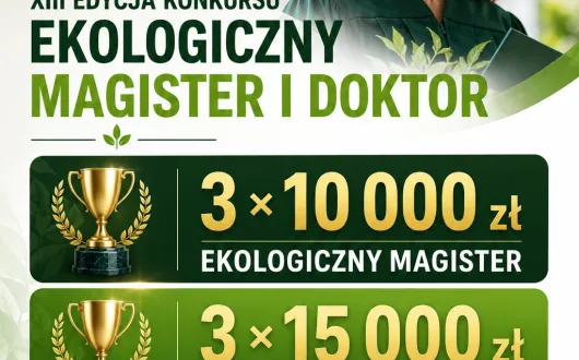 Plakat konkursu „Ekologiczny magister i doktor”