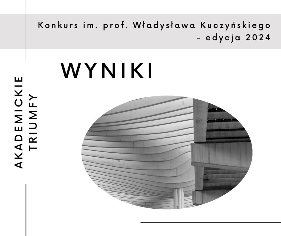 Plakat z nazwą konkursu i hasłem "Wyniki"