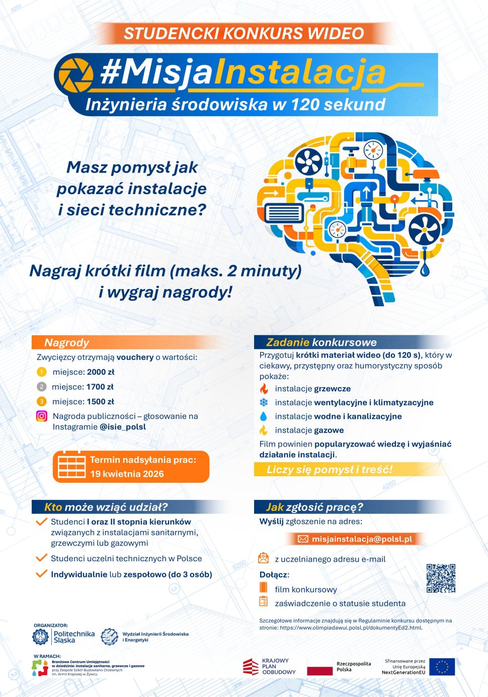 Konkurs studencki #MisjaInstalacja - plakat