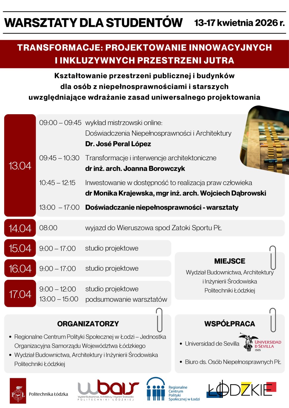 Harmonogram warsztatów