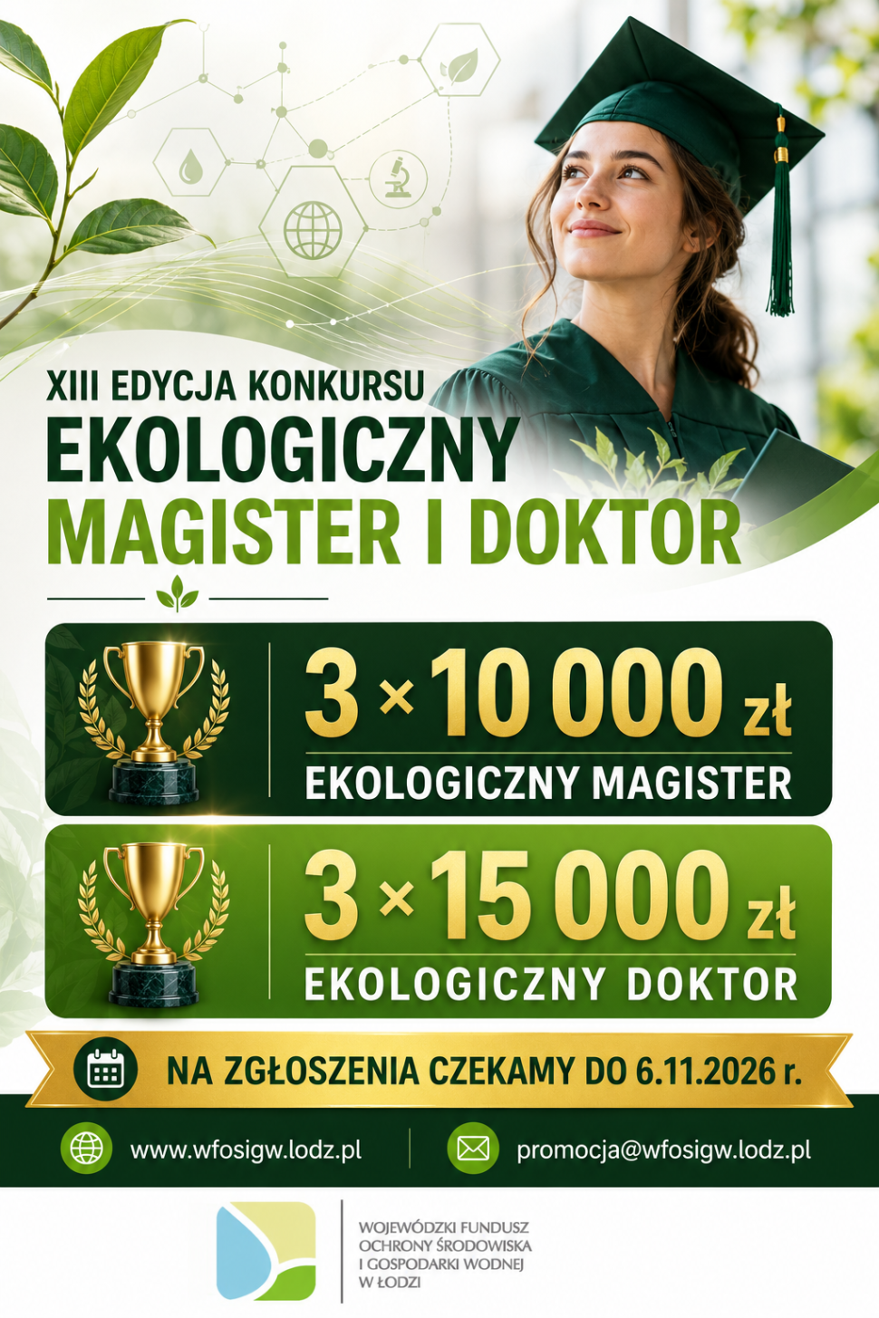 Plakat konkursu „Ekologiczny magister i doktor”